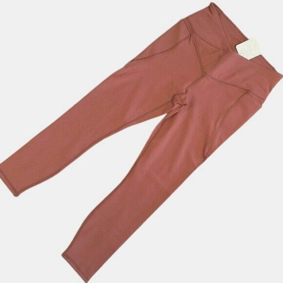 NWT FABLETICS Oasis PureLuxe HighWaist Crossover 7/8 Legging Mahogany Neutral - Picture 4 of 6